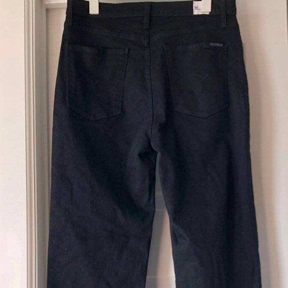 NWT HUDSON JEANS Noa Black Mid Rise Straight Leg Crop Jeans SZ 30 = US 10 - Picture 5 of 8